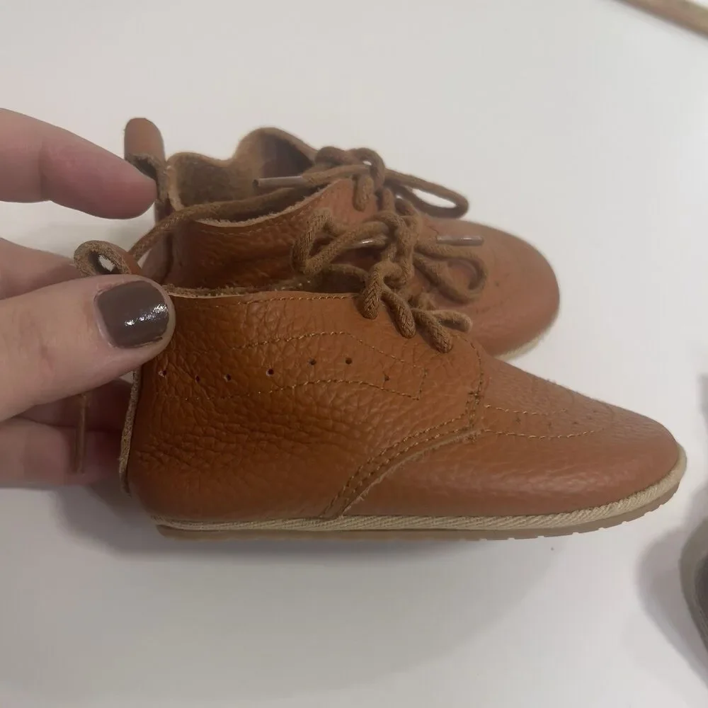 Boys/Girls  Brown Dress Shoes Size 3 Toddler Infant